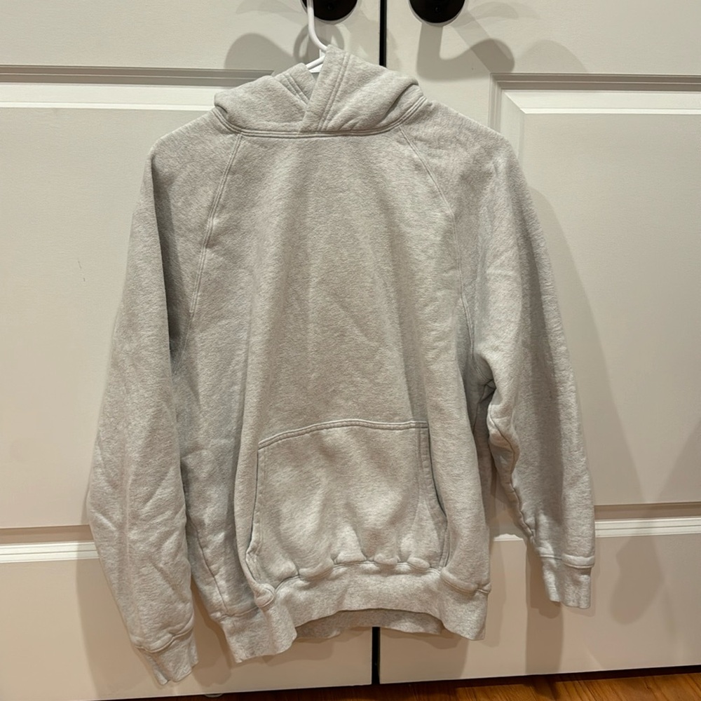 Aritzia Mega Raglan Hoodie - Heather Cloud White